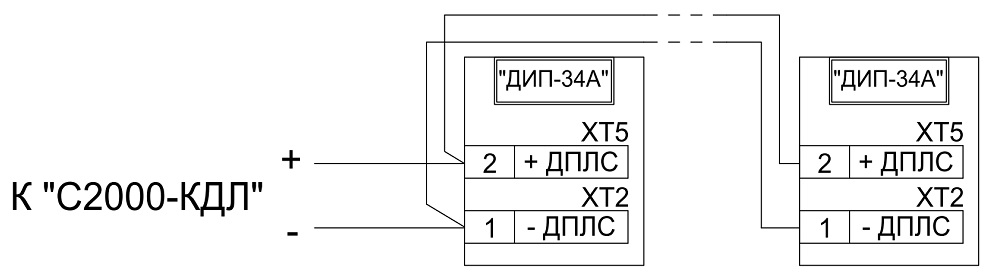 Схема подключения ДИП-34А-01-02