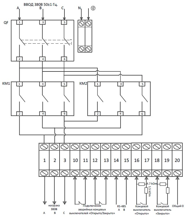 Схема подключения ШУЗ_380