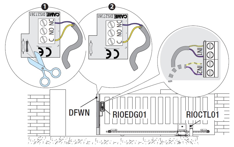 DFWN2500_Схема подключения к беспроводному модулю (RIOEDG01)