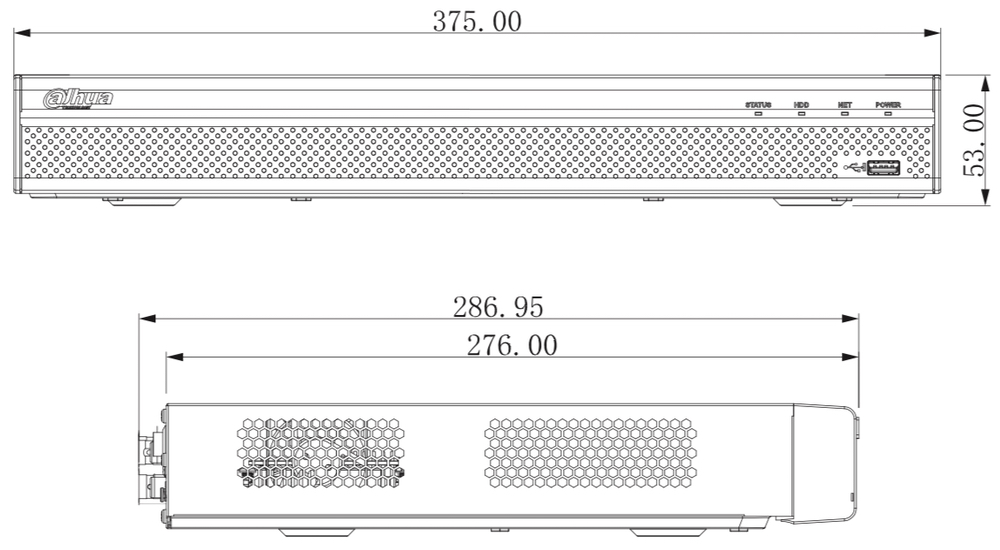Габаритные размеры DAHUA DHI-XVR5216AN-4KL-16P