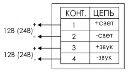 Схема подключения Маяк-12-К, Маяк-24-К