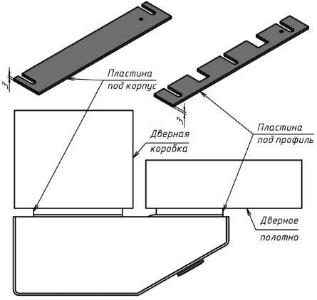 Схема установки замка ЭКСКОН AL-250FT