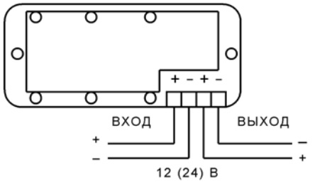 Схема подключения БЛИК-С-12(24)М