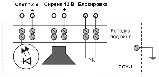 Схема подключения ССУ-1