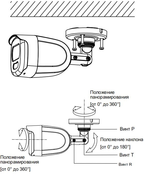 Монтаж камеры Hikvision DS-2CE10DFT-F