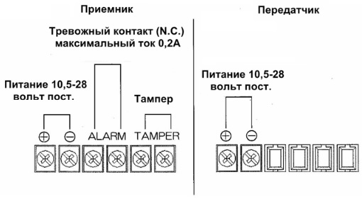 Схема подключения AX-200TN