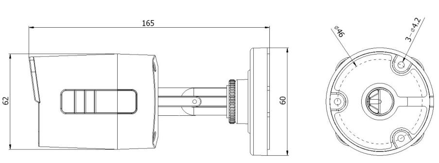 Габариты RVi-HDC421-T (2.8 мм)