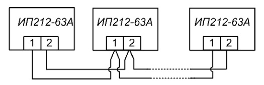 Схема подключения ИП 212-63А