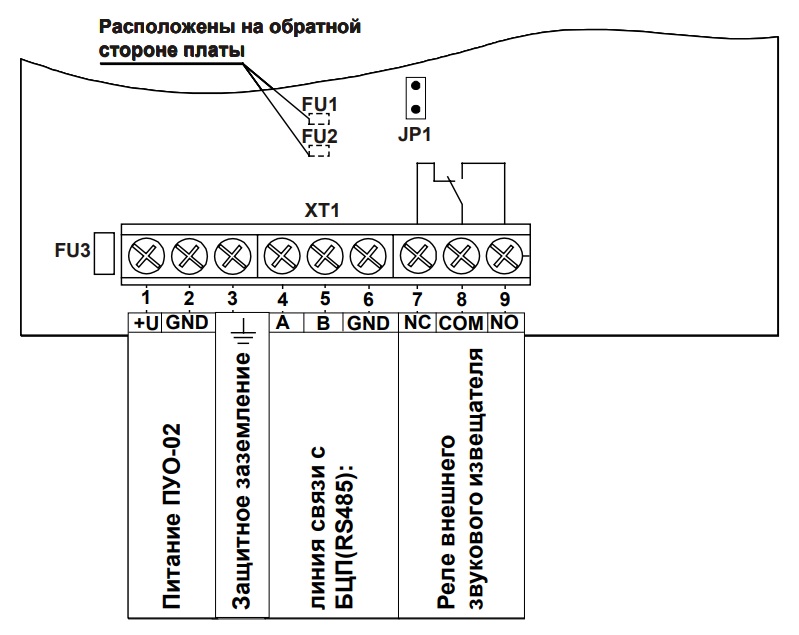 Схема подключения СИГМА ПУ-02K