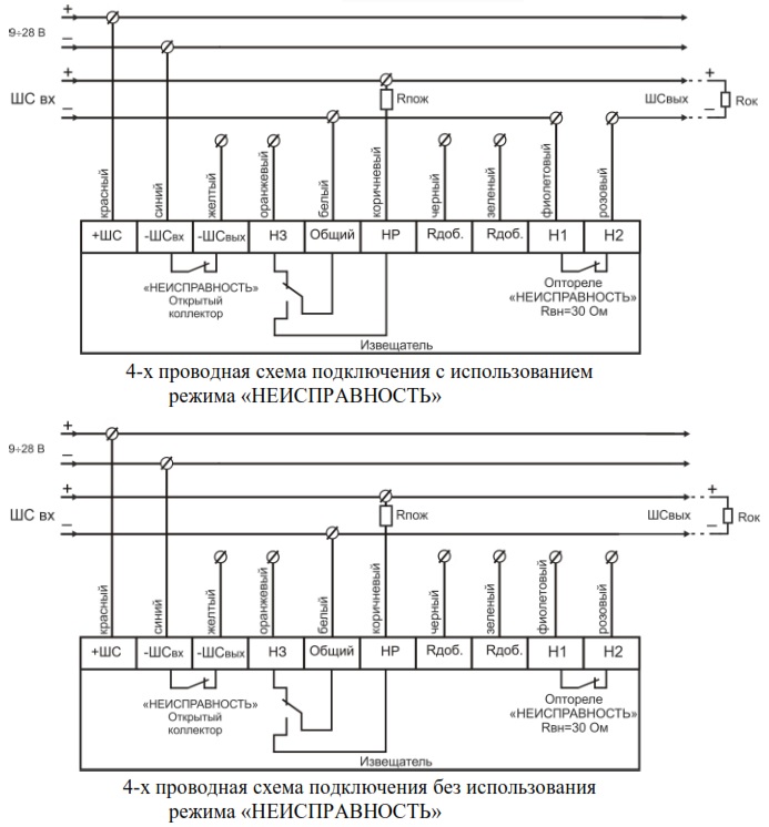 Схема подключения Спектрон-601С