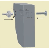 Электромеханический замок с датчиками положения двери и состояния замка, цвет - серебро