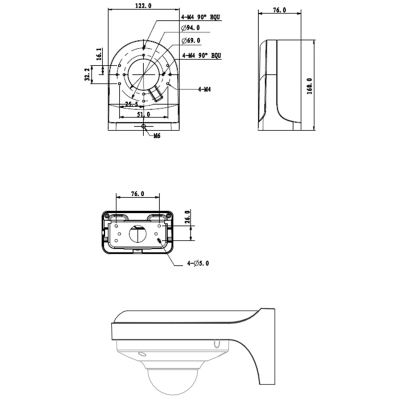 Настенный кронштейн RVi-BW4