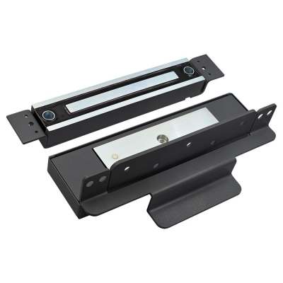 Влагозащищенный врезной электромагнитный замок с ручкой ALM-350FTL (черный)