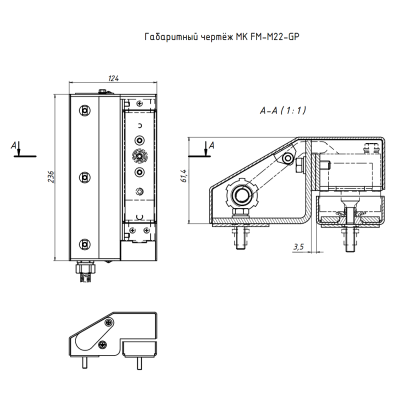 Монтажный комплект для замка ALМ-FM-M22 MK FM-M22-GP