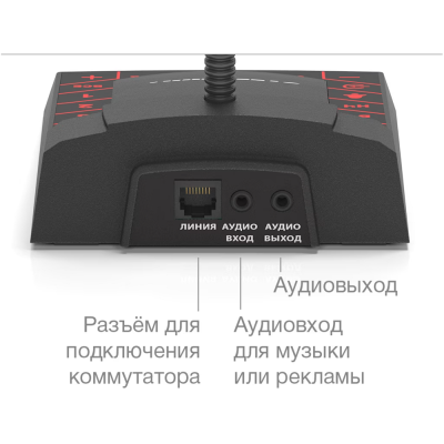 Цифровой микрофонный пульт на 4 зоны вещания F-740