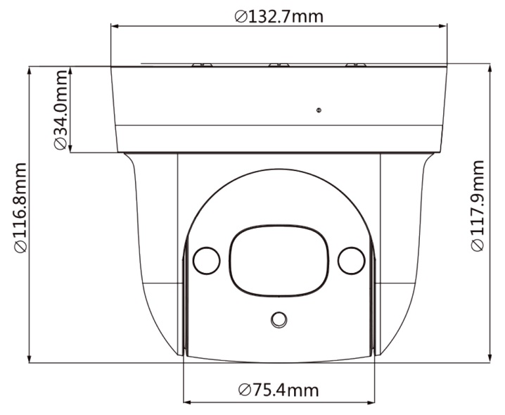 Габаритные размеры TRASSIR TR-D5123IR3