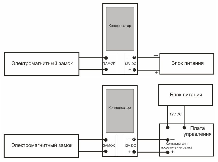 Схема подключения платы размагничивания электромагнитного замка AccordTec AT-MGN