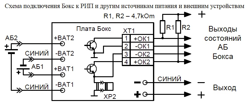 Схема подключения Болид Бокс-24 исп.01 (Бокс-24/17М5-Р)_2