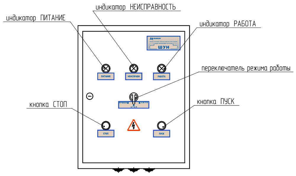 Щит управления насосом схема