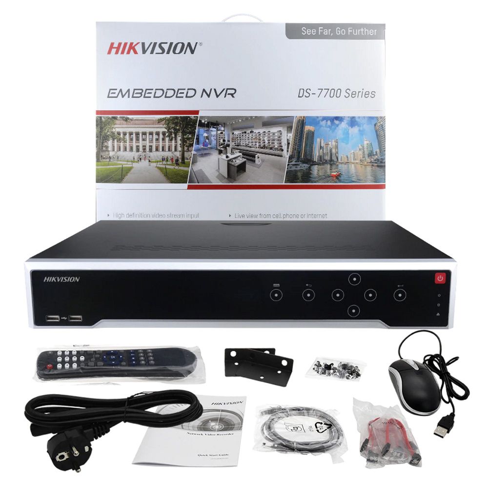 HIKVISION DS-7732NI-I4/24P - 32 канальный IP-видеорегистратор с PoE на 4  HDD до 8 ТБ