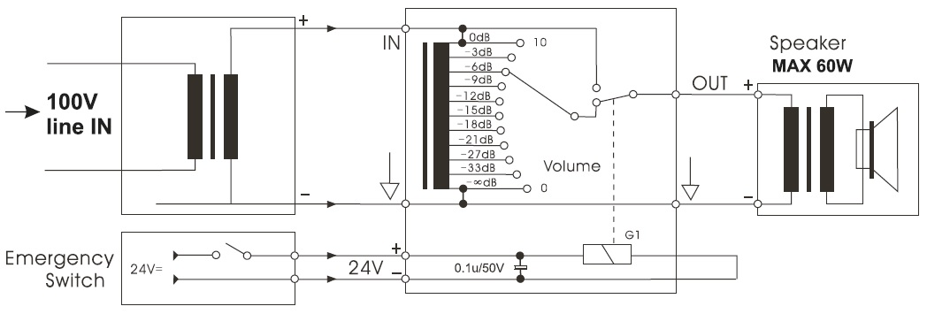 Схема регулятора громкости VA-160