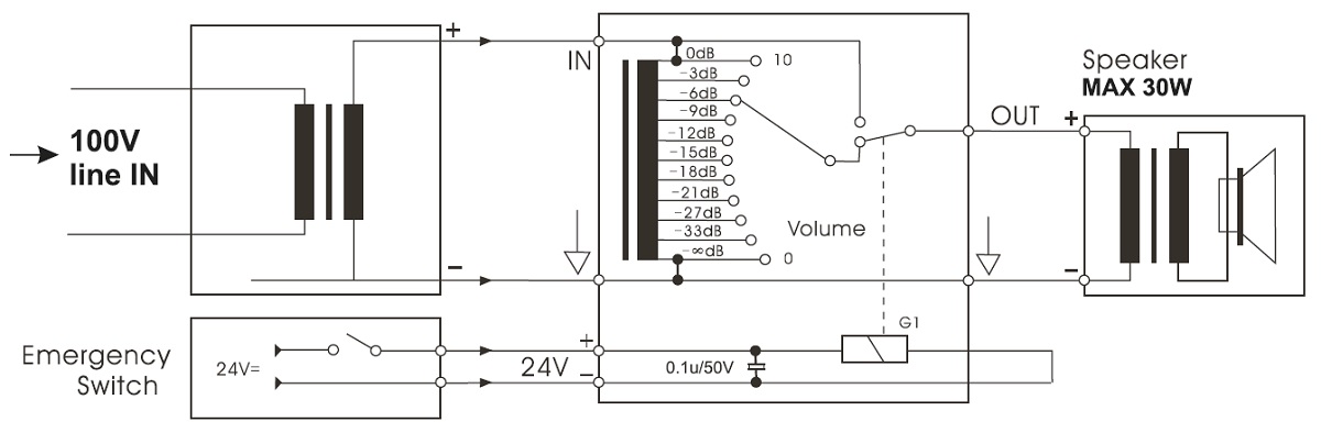 Схема регулятора громкости VA-130
