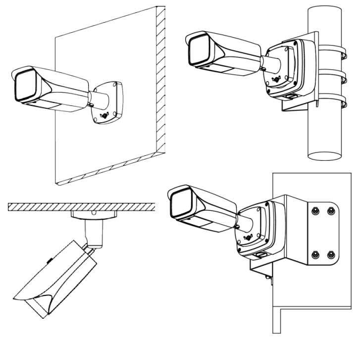 Монтаж DAHUA DH-IPC-HFW3241TP-ZS