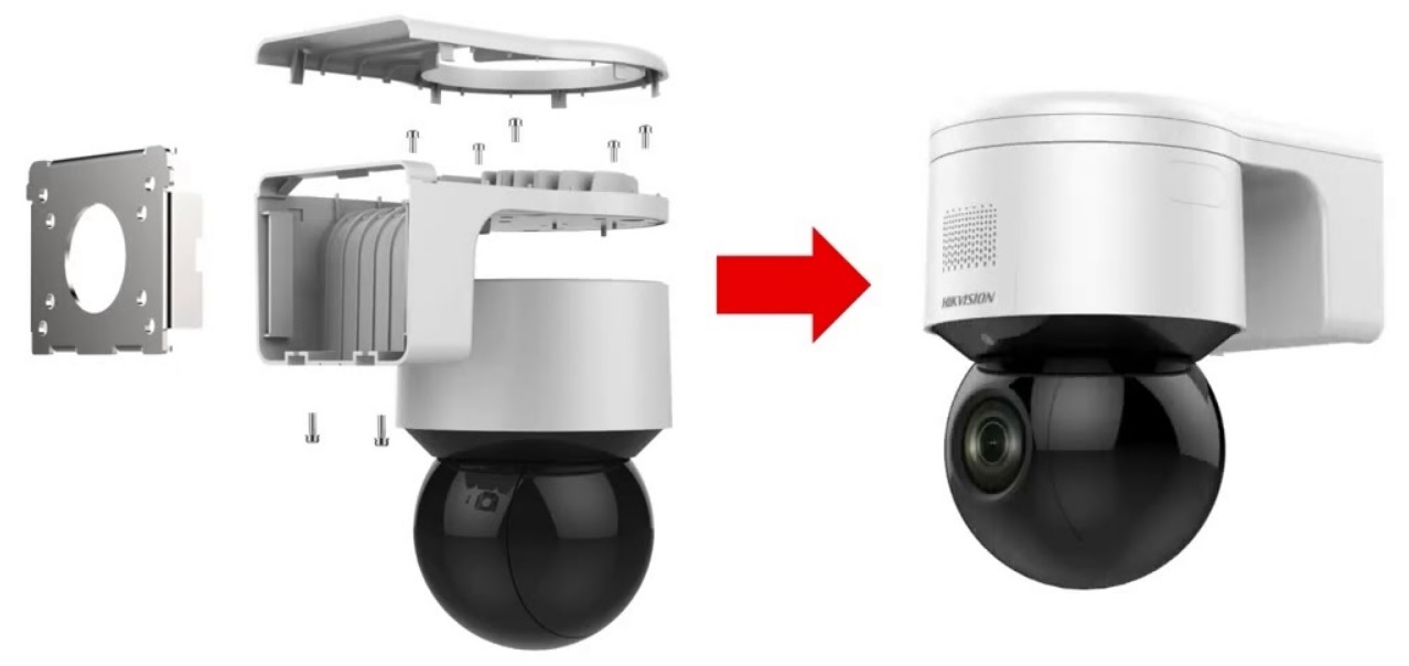 Монтаж Hikvision DS-2DE3A404IW-DE