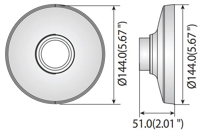 Габаритные размеры WISENET SBP-301HMW2