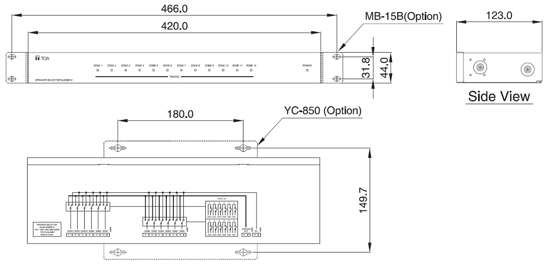 TOA SS-9012 EB_габариты