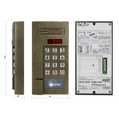 Блок вызова домофона многоабонентный БВД-344F