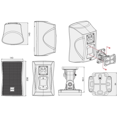 Настенный громкоговоритель (бывший CI-40(W/B)) CI-20(B/W)