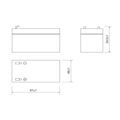 Аккумулятор 12В, 1,2 А/ч NP 1,2-12