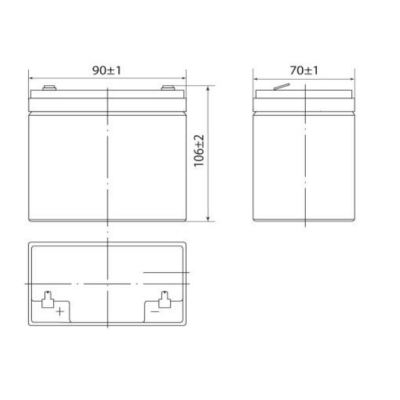 Аккумулятор 12В, 4 А/ч NP 4-12