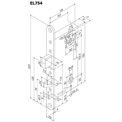 Электромоторный замок EL754