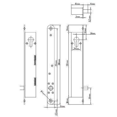 Ригель дверной 843ZY-1-Q41
