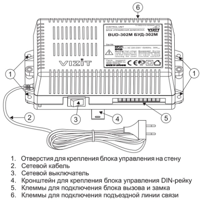 Блок управления домофоном БУД-302М