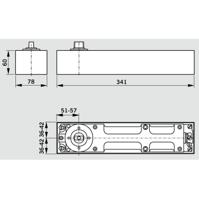 Доводчик дверной напольный BTS 80 EN6