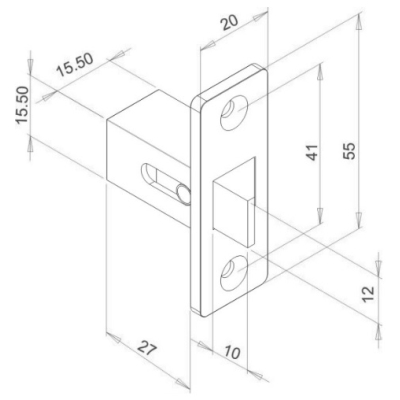 Ответная часть для электрозащелок ST-SL010DL