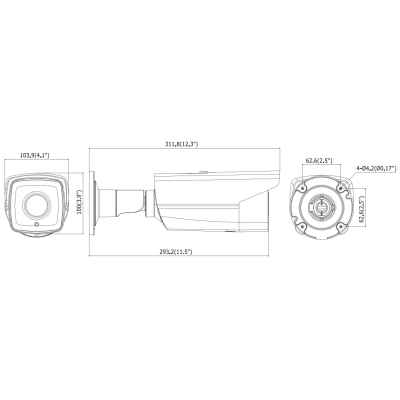 Уличная IP-камера с ИК-подсветкой (снята с производства) DS-2CD4AC5F-IZHS