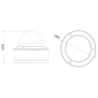 Купольная IP-камера с ИК-подсветкой (снята с производства) DS-2CD41C5F-IZ