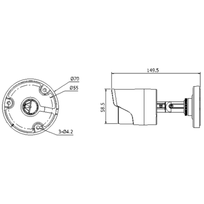 Видеокамера уличная с ИК-подсветкой (снята с производства) DS-2CE15C2P-IR
