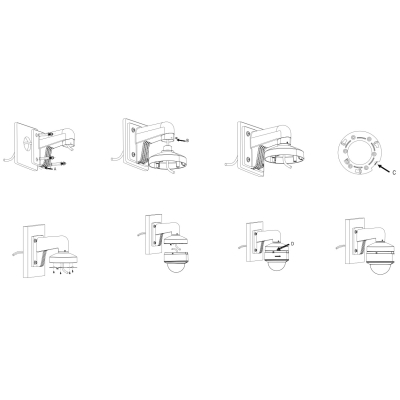 Настенный кронштейн для купольных камер DS-1273ZJ-130-TRL
