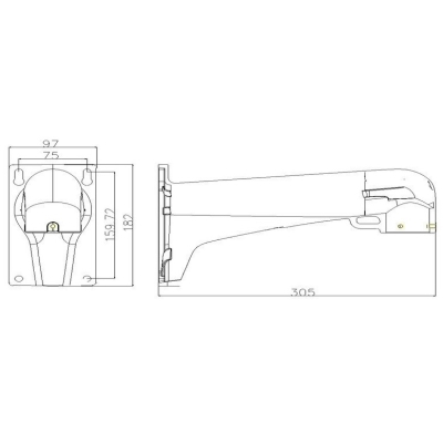 Настенный кронштейн для поворотных камер (снят с производства) DS-1601ZJ