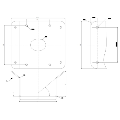 Угловой кронштейн для поворотных камер DS-1602ZJ-corner