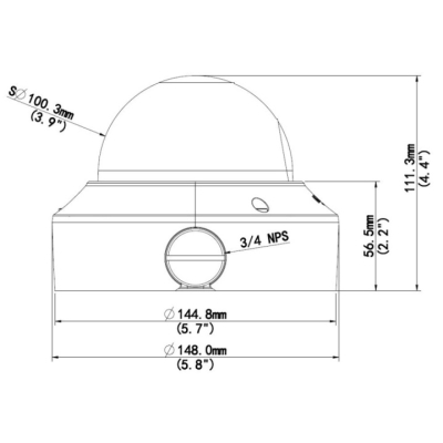 Купольная IP-камера с ИК-подсветкой MDC-M8040VTD-2A
