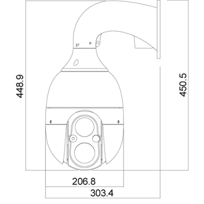 HD-SDI камера поворотная MDS-H309-2H