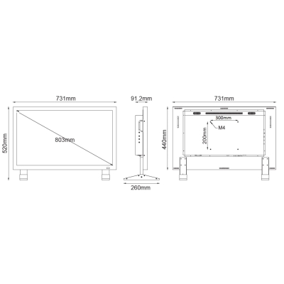 Монитор для видеонаблюдения 32" / 16:9 STM-324