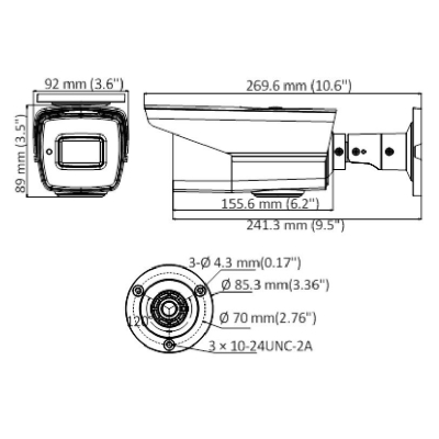 Уличная HD-TVI камера с ИК подсветкой DS-2CE19U8T-IT3Z