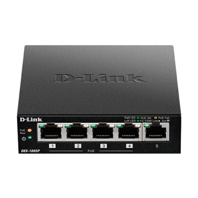 Неуправляемый сетевой коммутатор с PoE DES-1005P